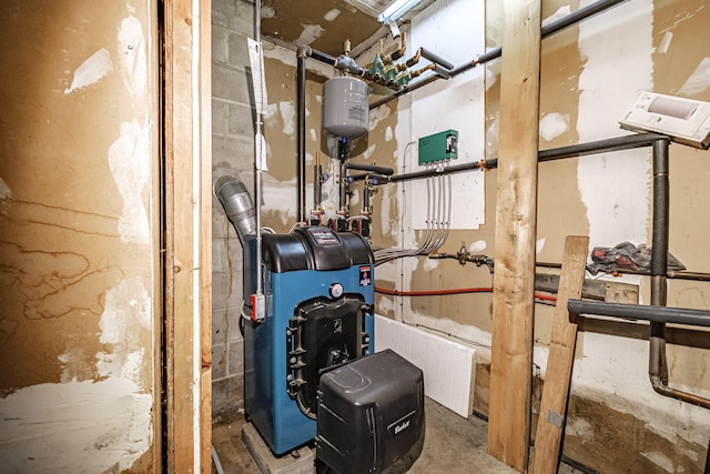 55 Reservoir Rd, Paris, ME 04281 - utility room featuring a heating unit