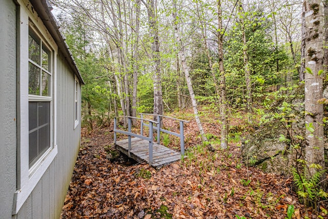 55 Reservoir Rd, Paris, ME 04281 - view of yard with a forest view
