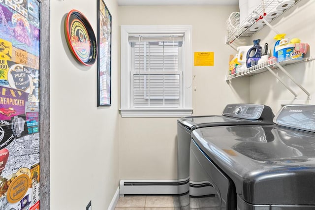 333 N St Unit 5, Saco, ME 04072 - washroom with independent washer and dryer, tile patterned floors, and baseboards