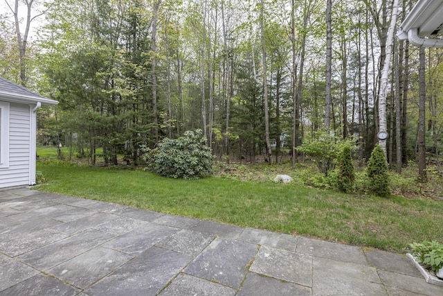 5 Honeysuckle Ln, Scarborough, ME 04074 - view of grassy yard featuring a patio area
