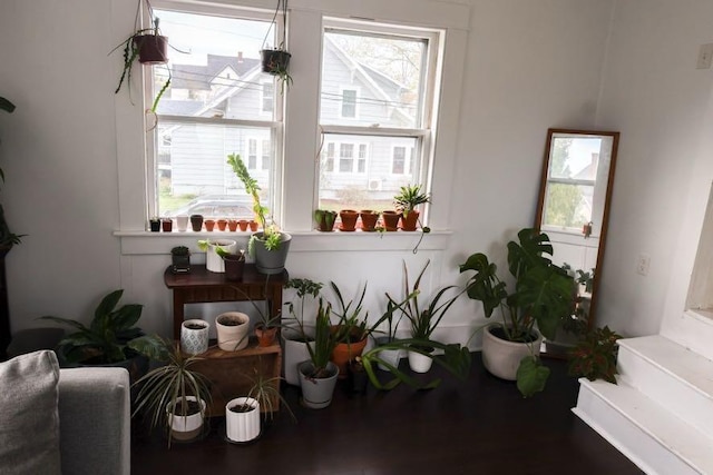 56 Savage St, Bangor, ME 04401 - dining space with healthy amount of natural light and stairs