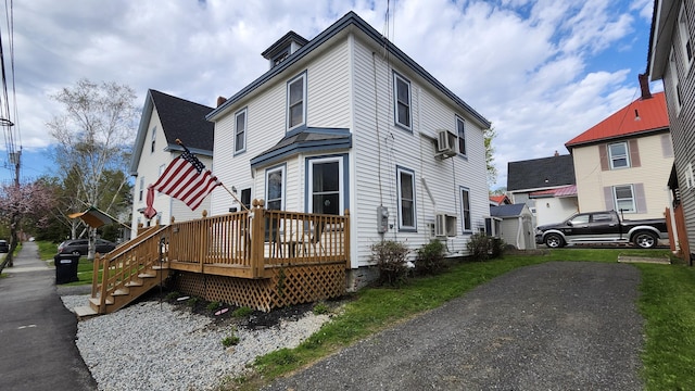 295 Grove St, Bangor, ME 04401 - view of property exterior with a wooden deck