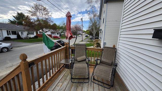 295 Grove St, Bangor, ME 04401 - wooden terrace with a residential view