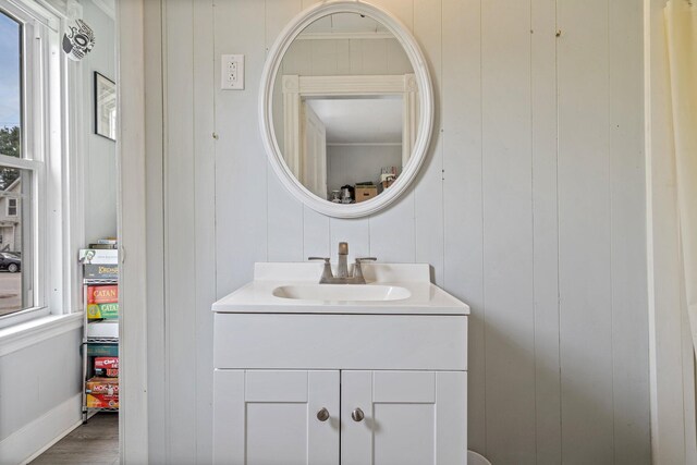 192 Wilson St, Brewer, ME 04412 - bathroom with wood finished floors and vanity