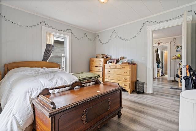 192 Wilson St, Brewer, ME 04412 - bedroom with crown molding and light wood-style floors