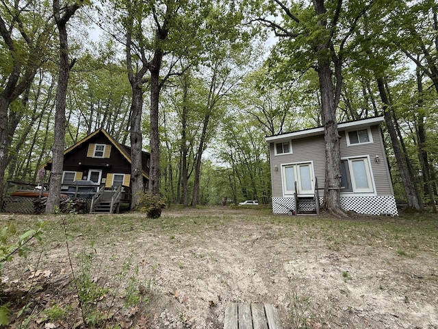 26-28 Acorn Rd, Naples, ME 04055 - view of yard with a wooden deck