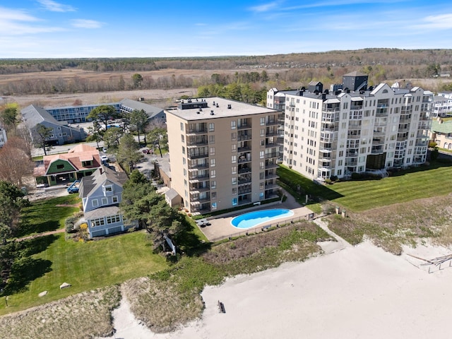 205 E Grand Ave Unit 7E, Old Orchard Beach, ME 04064 - aerial view of a pool and apartment complex / building