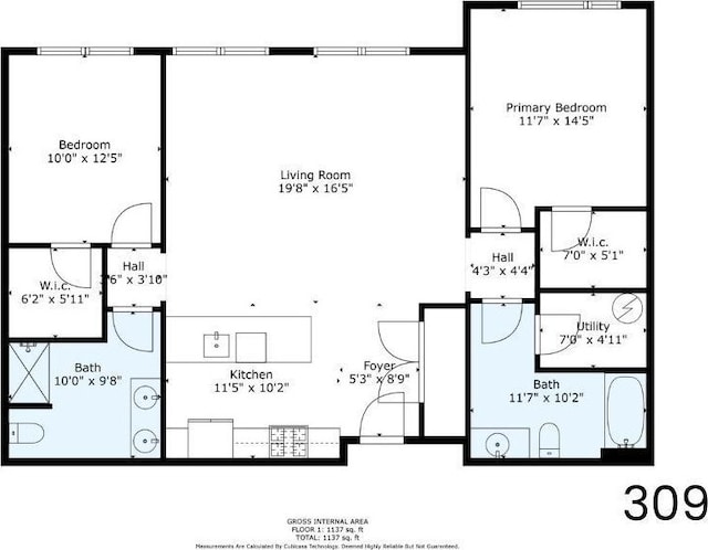218 Washington Ave Unit 309, Portland, ME 04101 - room layout