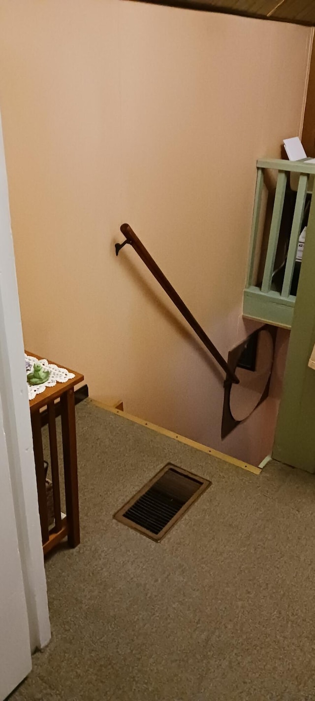 41 Winter St, Lisbon, ME 04250 - staircase with carpet floors