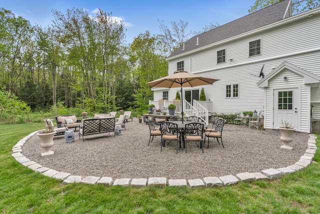 4 Brown Hill Ln, Scarborough, ME 04074 - view of patio featuring an outdoor hangout area and outdoor dining area