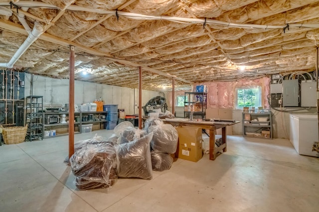 4 Brown Hill Ln, Scarborough, ME 04074 - below grade area with electric panel and washer / clothes dryer