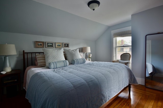 131 N St, Bath, ME 04530 - bedroom with lofted ceiling, wood finished floors, and baseboards