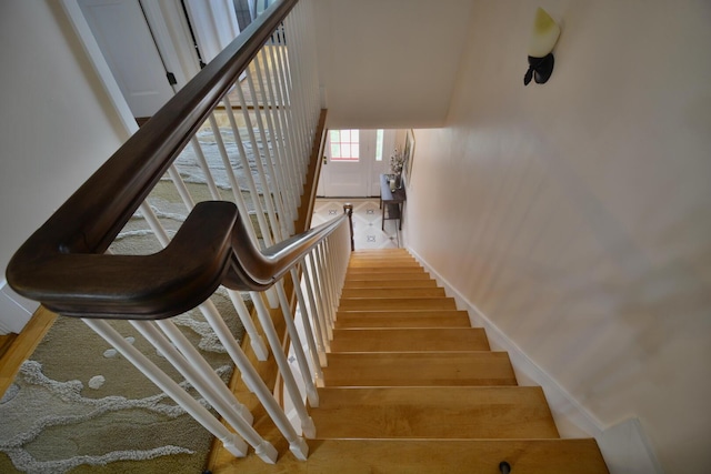 131 N St, Bath, ME 04530 - staircase with wood finished floors