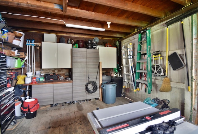 131 N St, Bath, ME 04530 - garage with a workshop area