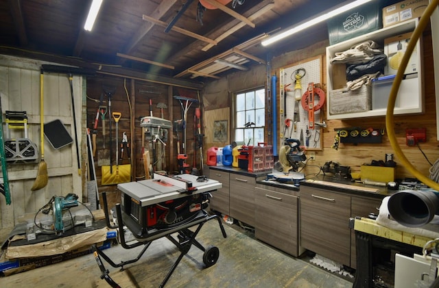 131 N St, Bath, ME 04530 - miscellaneous room with a workshop area and concrete floors