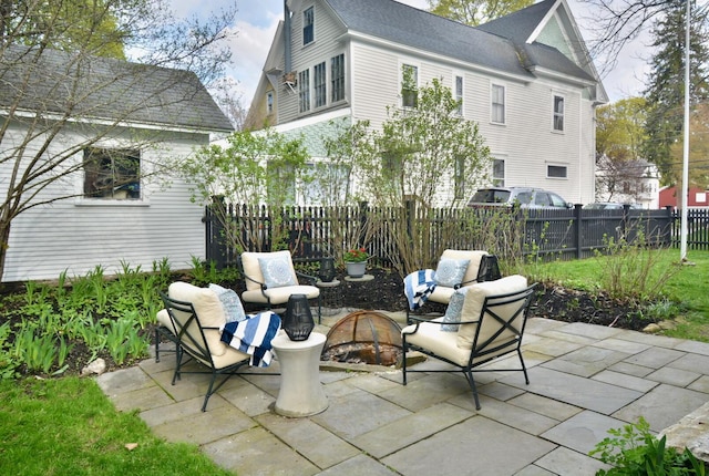 131 N St, Bath, ME 04530 - view of patio with fence and outdoor lounge area