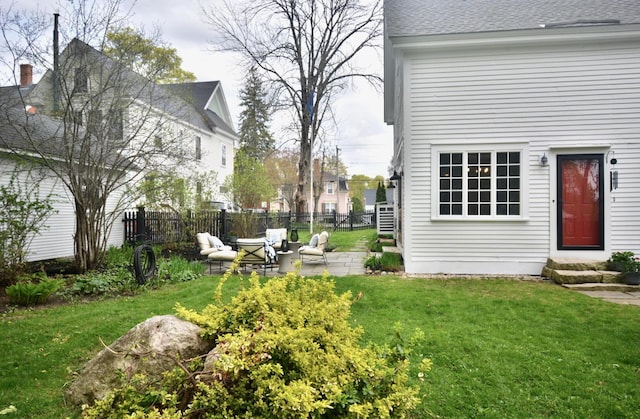 131 N St, Bath, ME 04530 - view of yard featuring entry steps and a patio area