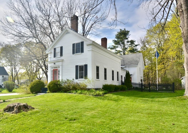 131 N St, Bath, ME 04530 - view of side of home featuring a chimney