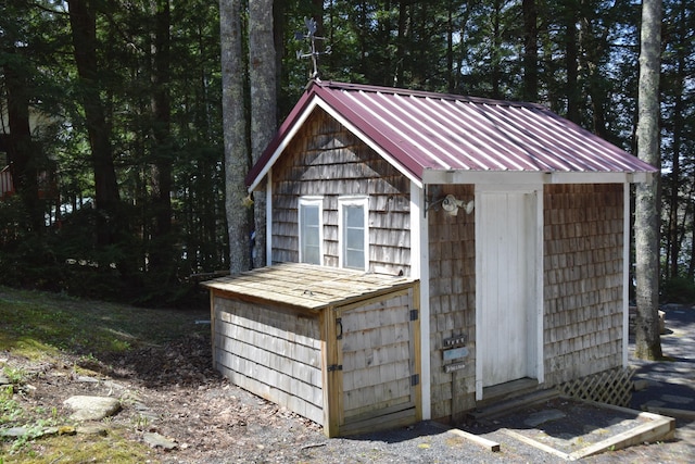 view of shed
