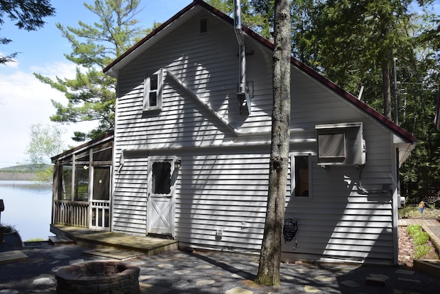 view of side of property featuring a water view