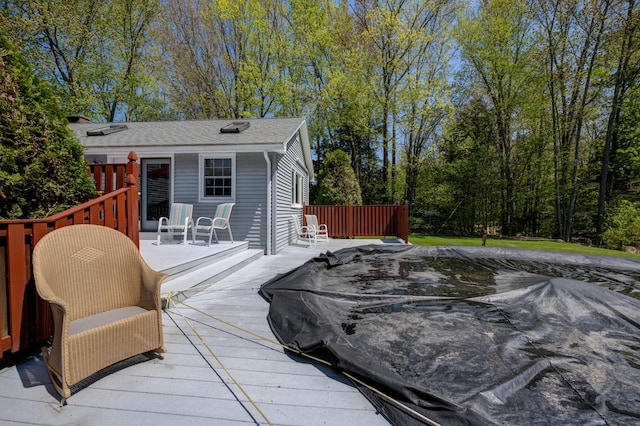 9 Ridge Rd, Westbrook, ME 04092 - wooden terrace with a pool