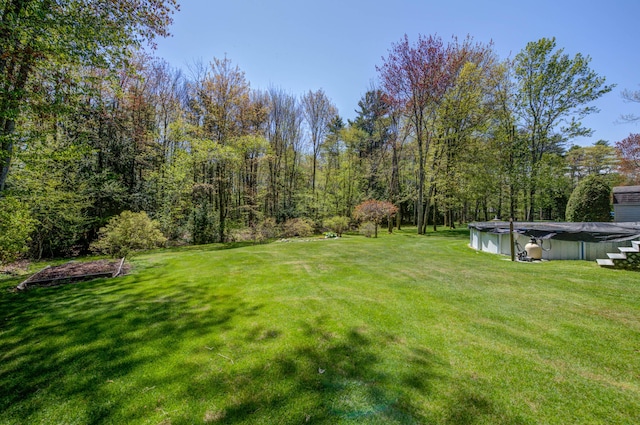 9 Ridge Rd, Westbrook, ME 04092 - view of grassy yard featuring a covered pool