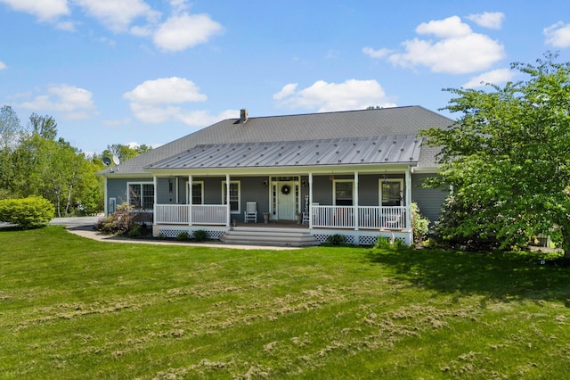 29 Gabriels Way, Turner, ME 04282 - rear view of property with a porch and a lawn