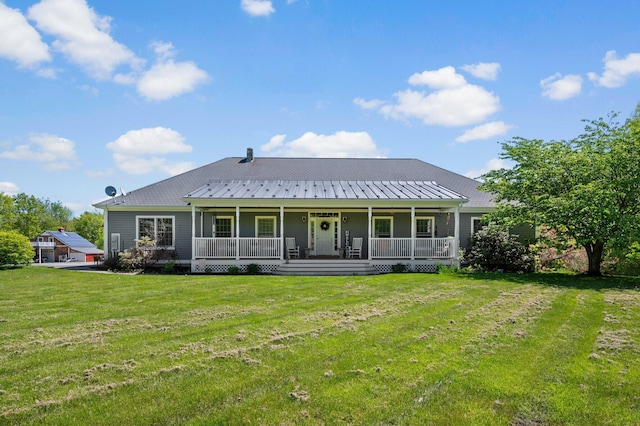 29 Gabriels Way, Turner, ME 04282 - rear view of property featuring covered porch and a yard
