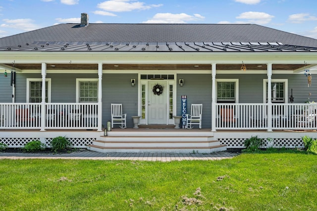 29 Gabriels Way, Turner, ME 04282 - farmhouse-style home with a porch and a front yard
