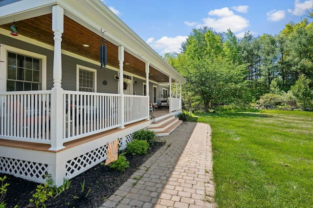 29 Gabriels Way, Turner, ME 04282 - view of green lawn featuring covered porch