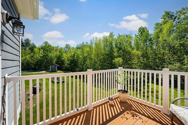 29 Gabriels Way, Turner, ME 04282 - wooden deck with a lawn