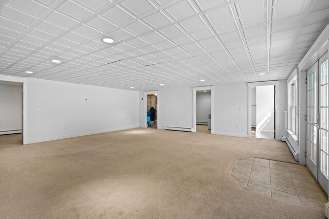 29 Gabriels Way, Turner, ME 04282 - empty room with a baseboard radiator, light carpet, baseboards, recessed lighting, and baseboard heating