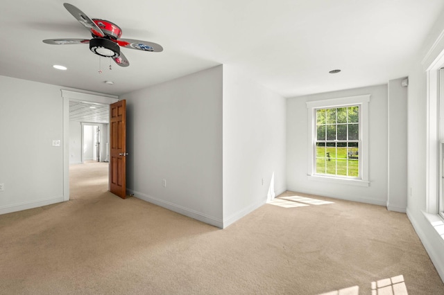 29 Gabriels Way, Turner, ME 04282 - empty room with carpet floors, a ceiling fan, and baseboards