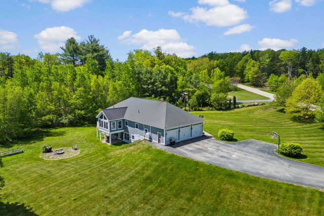29 Gabriels Way, Turner, ME 04282 - aerial view of property and surrounding area with a heavily wooded area