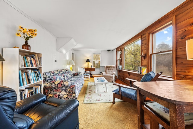 16 Columbia Ave, Tremont, ME 04612 - living area featuring wooden walls and ornamental molding
