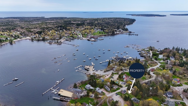 16 Columbia Ave, Tremont, ME 04612 - aerial view of property's location with a nearby body of water