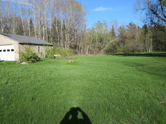 view of grassy yard