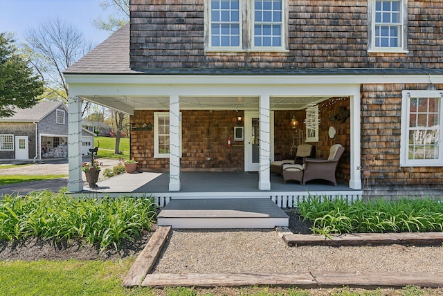 378 Pool St, Biddeford, ME 04005 - view of patio / terrace featuring covered porch
