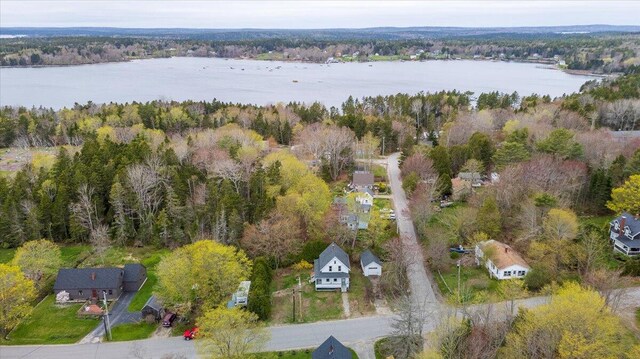 127 Harbor Rd, Friendship, ME 04547 - drone / aerial view of a large body of water and a forest