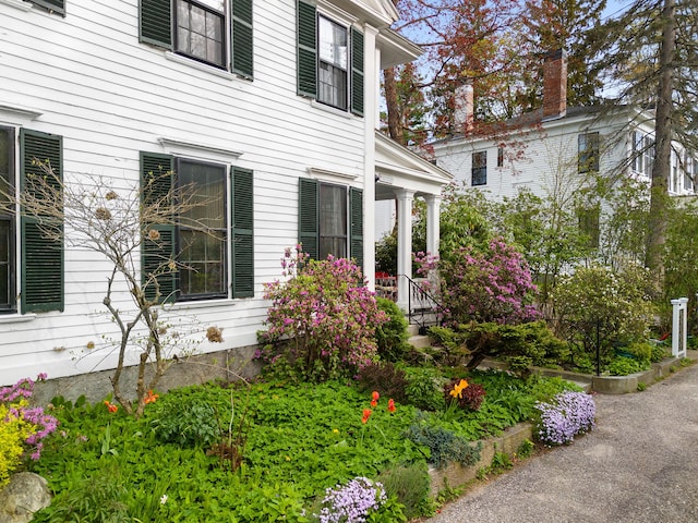 969 Washington St, Bath, ME 04530 - view of home's exterior featuring covered porch