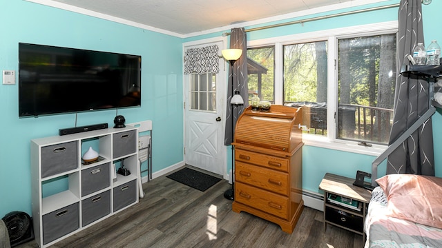 770 Poland Spring Rd, Casco, ME 04015 - living area with dark wood finished floors and baseboard heating