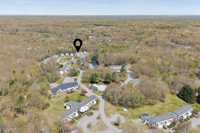 272 Mills Rd Unit 17, Kennebunkport, ME 04046 - aerial overview of property's location with a forest