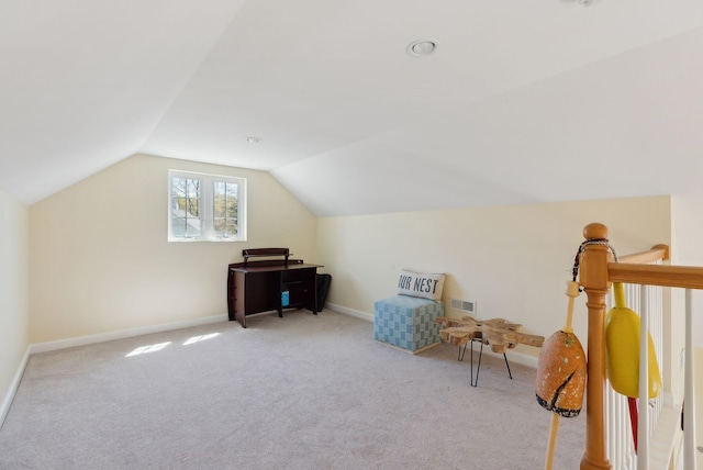272 Mills Rd Unit 17, Kennebunkport, ME 04046 - additional living space featuring carpet flooring, lofted ceiling, and baseboards