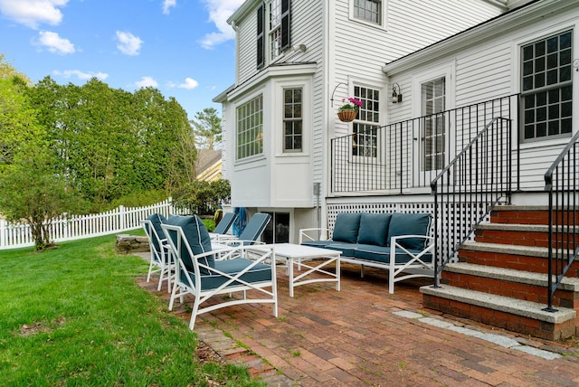 70 Summer St, Kennebunk, ME 04043 - view of patio featuring outdoor lounge area