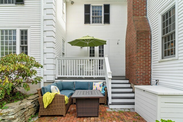 70 Summer St, Kennebunk, ME 04043 - view of patio / terrace with an outdoor living space