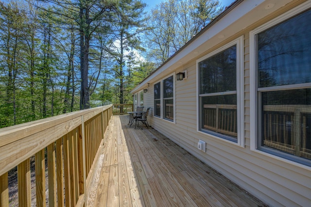 347 Brownfield Rd, Porter, ME 04068 - wooden deck featuring outdoor dining area