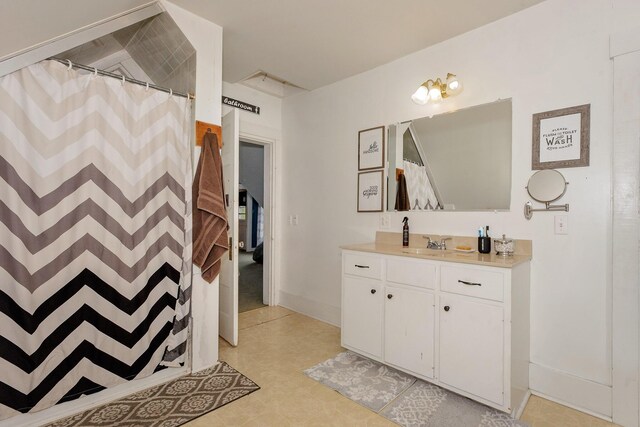 22 Pleasant St, Phillips, ME 04966 - full bath featuring vanity and a shower with shower curtain