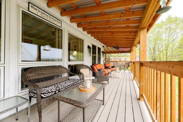 22 Pleasant St, Phillips, ME 04966 - view of deck