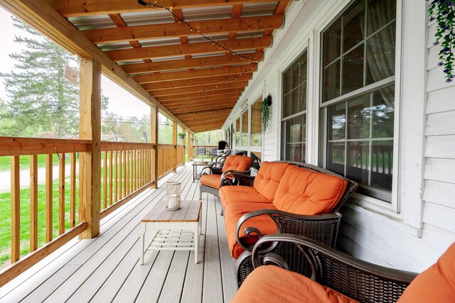 22 Pleasant St, Phillips, ME 04966 - view of wooden terrace