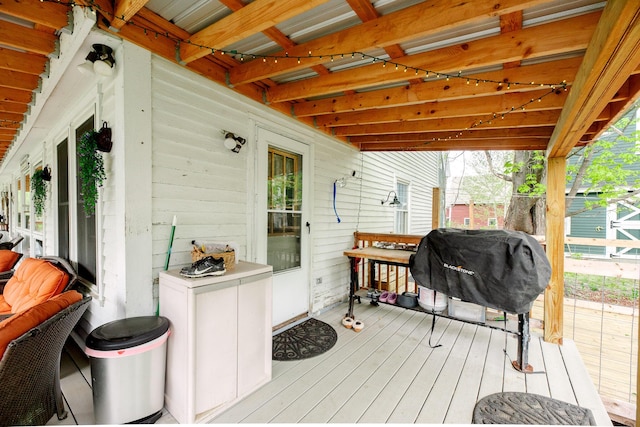 22 Pleasant St, Phillips, ME 04966 - wooden deck featuring area for grilling